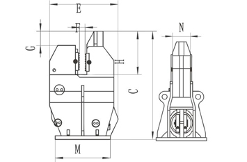 Abrazadera simple de martillo vibratorio